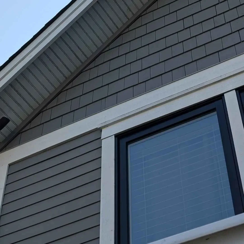 Spotless window after professional cleaning service, reflecting natural light in a Saanich home.