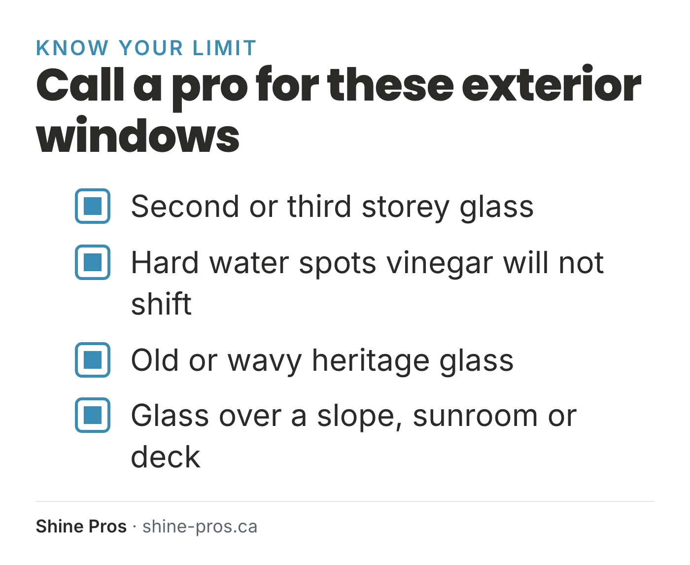 Checklist of exterior windows that need a professional window cleaner